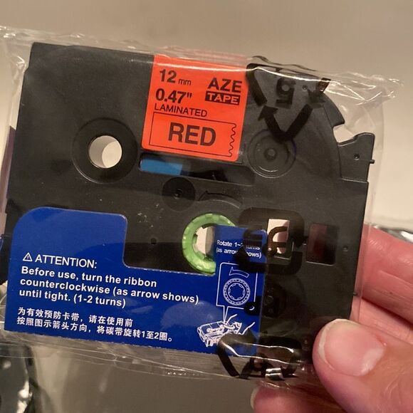 Label Maker Tape 12mm .47” White & Colored Laminated tape bundle (9tapes) NWT - Picture 2 of 6